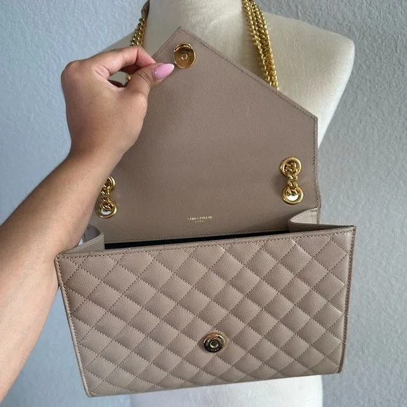 Saint Laurent Envelope Medium women bag in mix Maltese - Picture 9 of 14